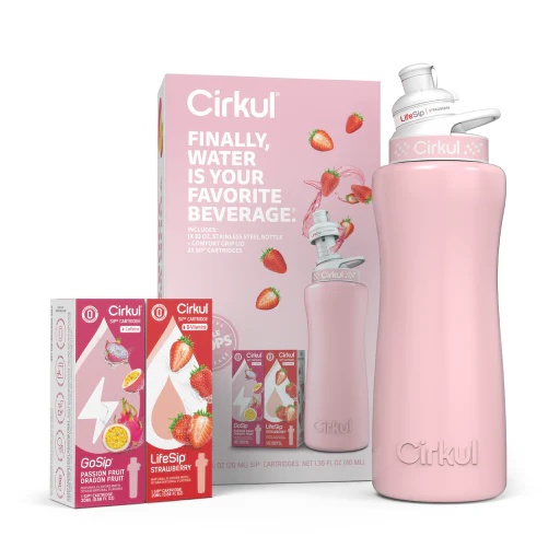 CX: 32oz. Blush Pink Stainless Steel Bottle Starter Kit (2C)