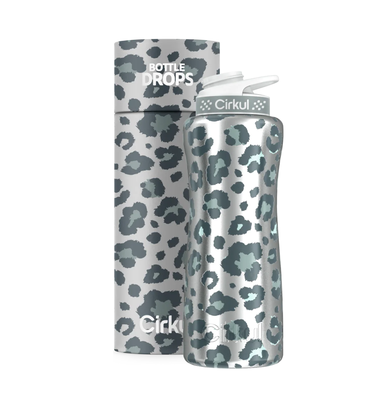 CX: Limited Edition: Silver Leopard 32oz. Stainless Steel Bottle & Lid