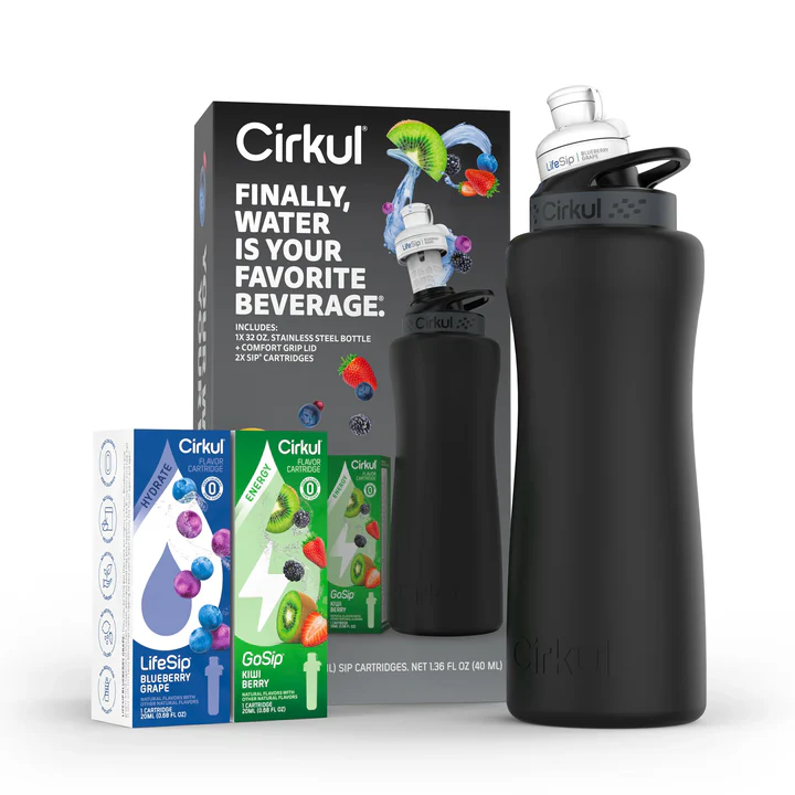 Starter Kit: 32oz. Stainless Steel Bottle, Lid, & Cartridges - Image 2