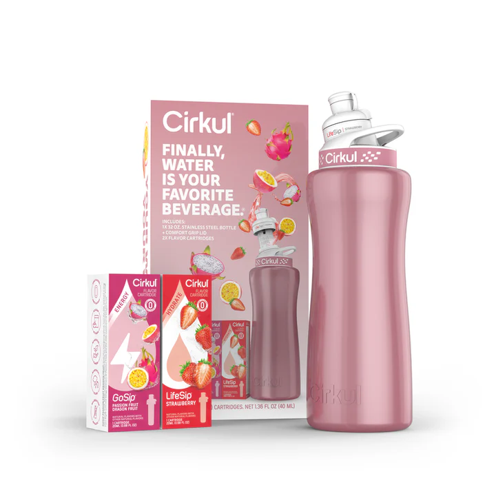 Starter Kit: 32oz. Stainless Steel Bottle, Lid, & Cartridges - Image 3